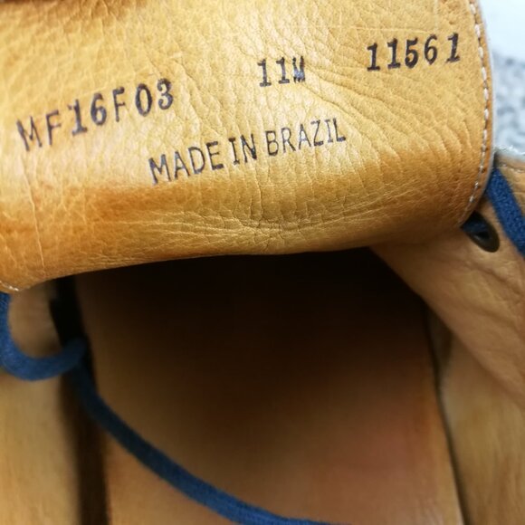 Peter Millar Dress Shoes Suede Leather Brogue Oxford Wingtip Beige Tan Mens 11M - Picture 8 of 10